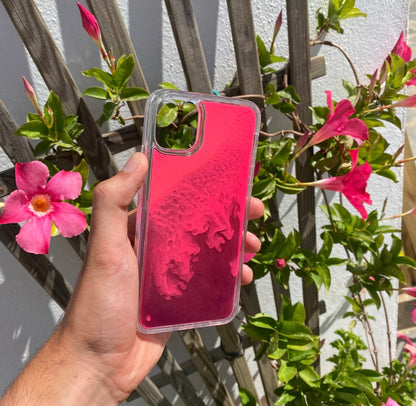 Luminous Liquid Glitter Sand Case for iPhone 15/16/14 Pro Max – Luxury Glow Quicksand Cover