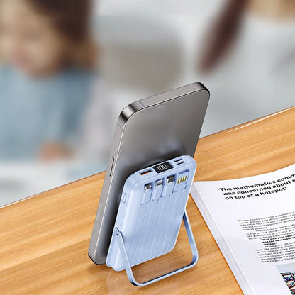 10000mAh Magnetic Wireless Power Bank – Fast Charging Portable External Battery Stand for iPhone 16 & 15