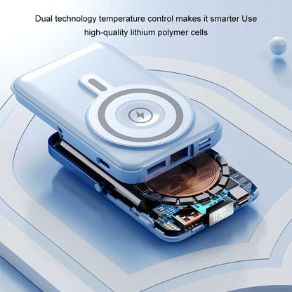 10000mAh Magnetic Wireless Power Bank – Fast Charging Portable External Battery Stand for iPhone 16 & 15