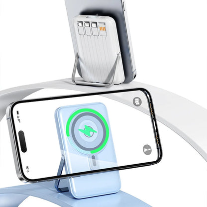 10000mAh Magnetic Wireless Power Bank – Fast Charging Portable External Battery Stand for iPhone 16 & 15